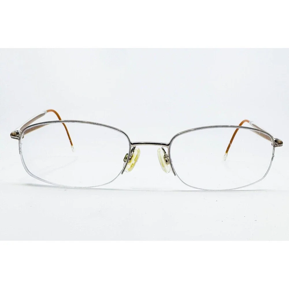 Unbranded Eyeglasses Frames Mens Silver Half Rim Rectangle 44550 Small